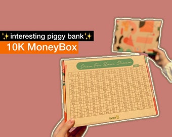 10K Money Box Savings Piggy Bank Targeted Money Banks Challenge