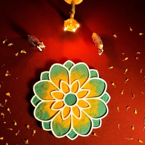 Diseño portátil de Rangoli Riddhi: disponible en 11 pulgadas (juego de 2), 16 pulgadas, 22 pulgadas, 34 pulgadas