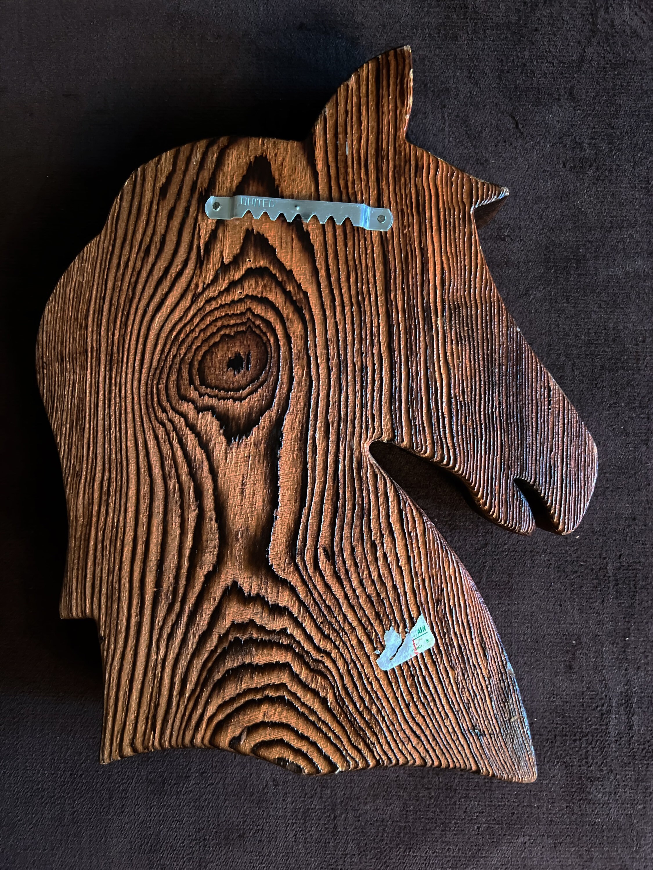 Vintage Carved Wood Horse Head Wall Hanging / Rustic Etsy