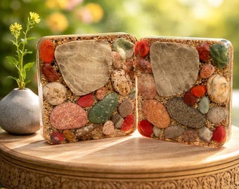 Coaster | Petoskey Stone | Beach Decor | Michigan