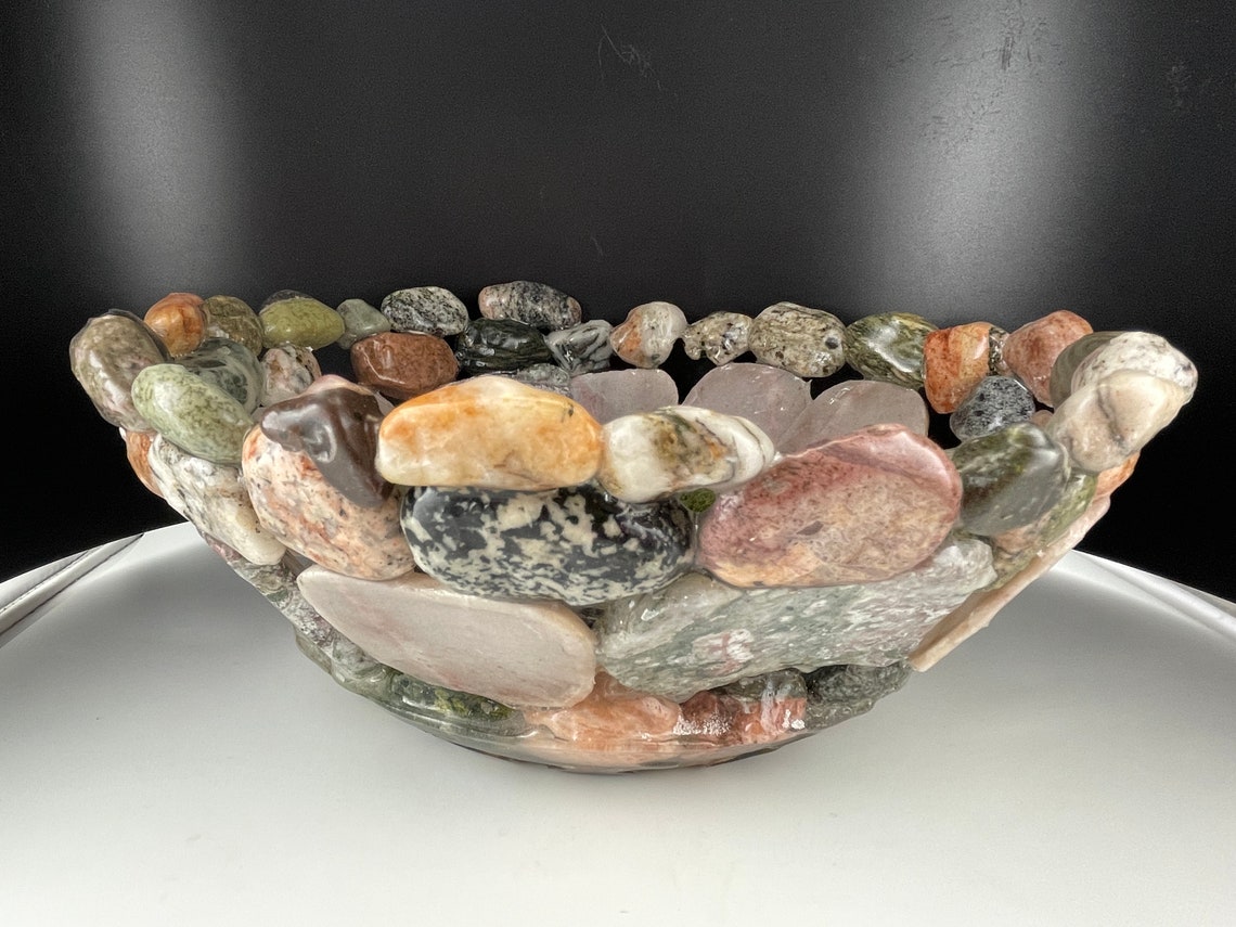 Michigan Stone Fruit Bowl Functional Rock Decor Etsy