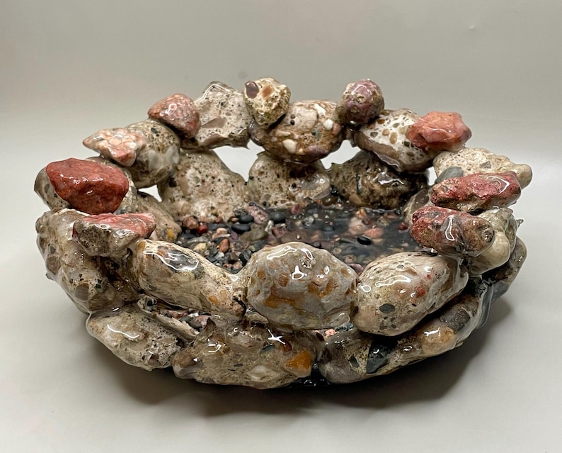 Michigan Stone Urbanite Tray | Functional Rock Decor | Kitchen Decor image 3