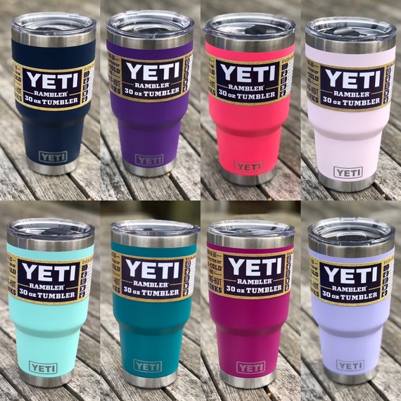 Yeti Rambler Tumbler 30 Oz Personalized Customized Rare Colors