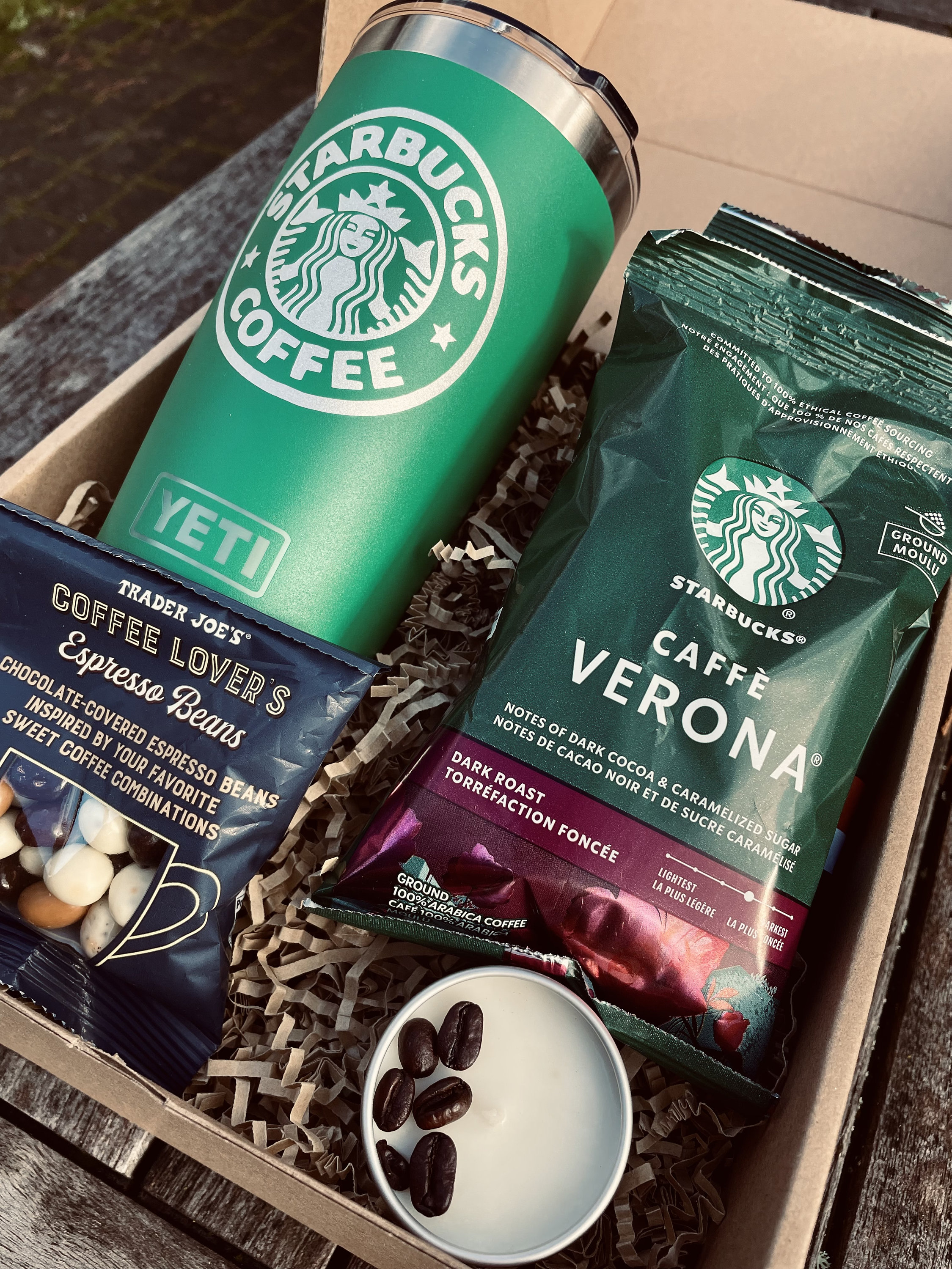 Starbucks Coffee Lover Gift Set Venti 20oz Yeti Tumbler, Chocolate