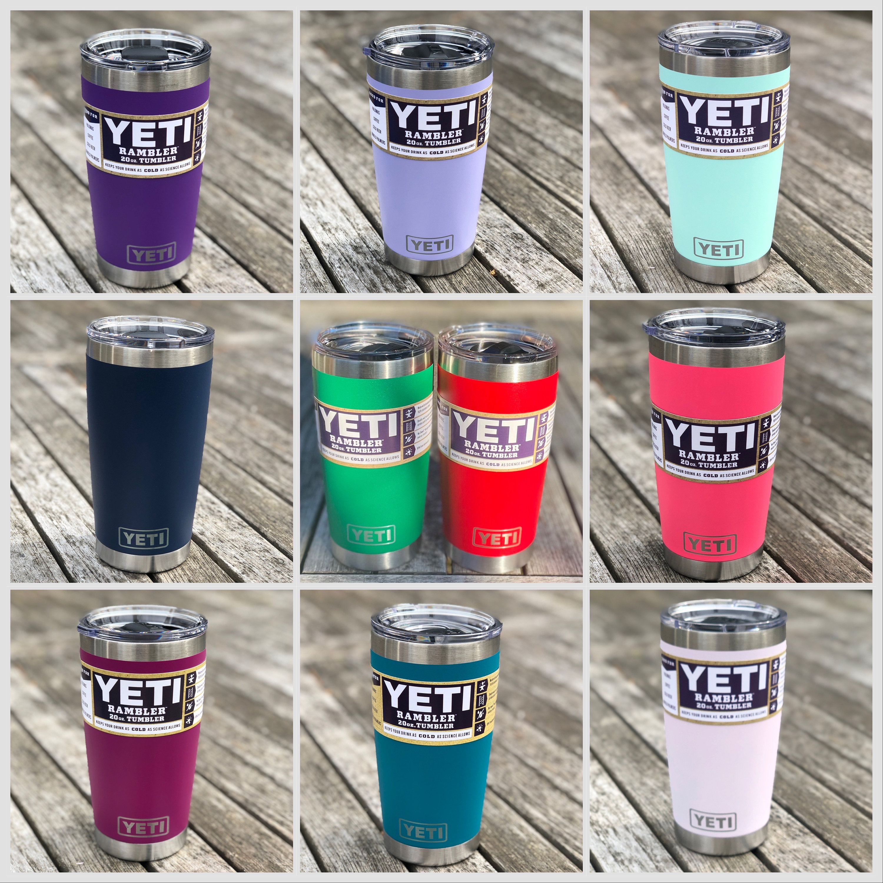 Yeti Rambler Tumbler 20 Oz Personalized Customized Rare Colors 