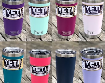 Yeti Rambler Tumbler 20 oz Personalized customized Rare colors