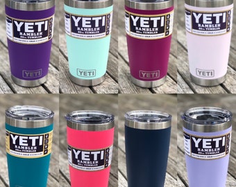 Yeti Rambler Tumbler 20 oz Personalized customized Rare colors