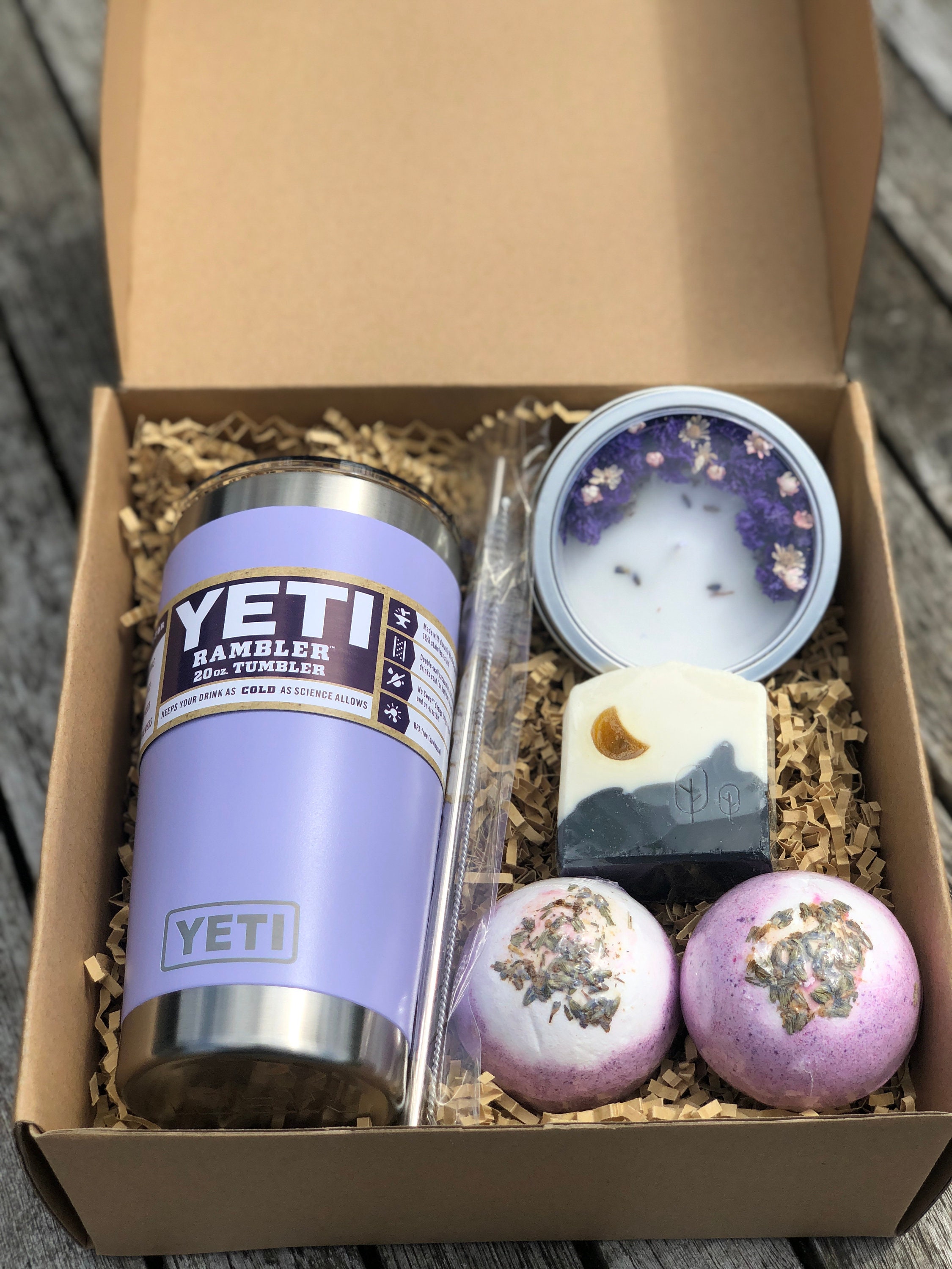 Peak Purple Yeti Tumbler Pampering Bath and Body Gift Set 6 Piece