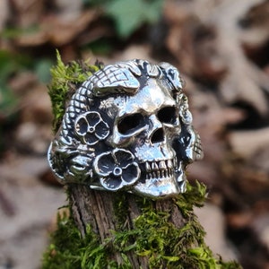 Solid Pewter Biker Ring