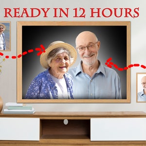 Add Deceased Loved One Photo, Merge photo for Mom gift, Custom Family Love Portrait, Combine Photos for Family gift, Custom Family Photo