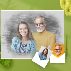 loved one portrait, add deceased loved one to photo, add loved one photo, people added to picture, Combine Multiple Separate portraits