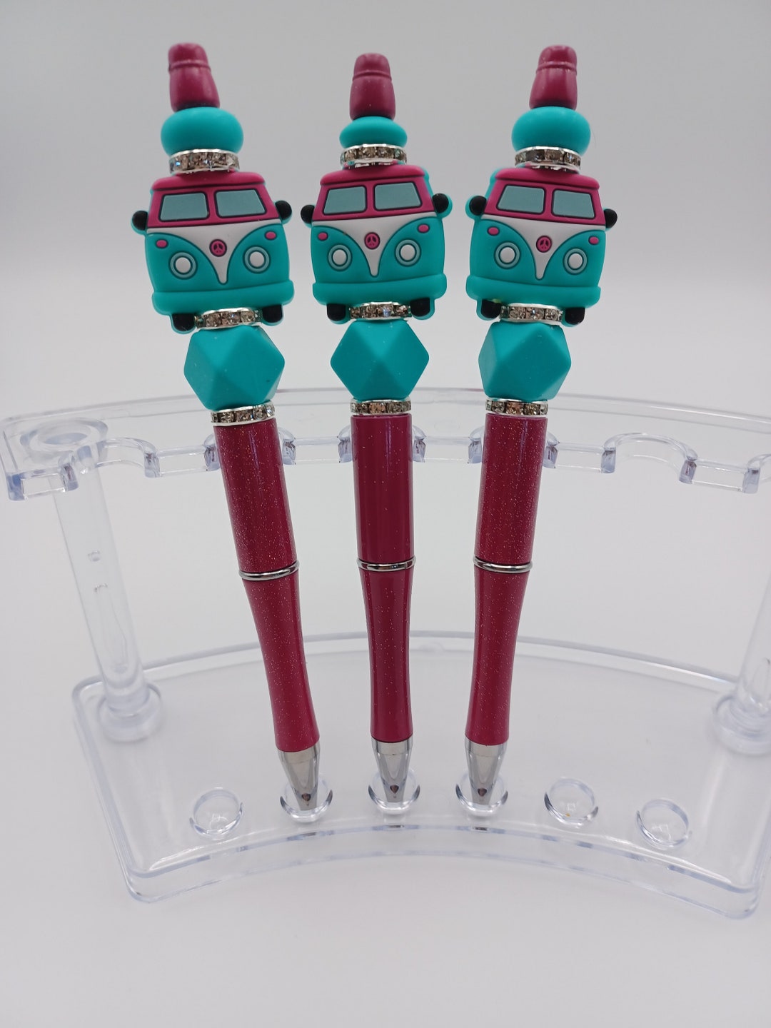 Pen Sale Hippie Bus VW Custom Made Beaded Pens Silicone - Etsy