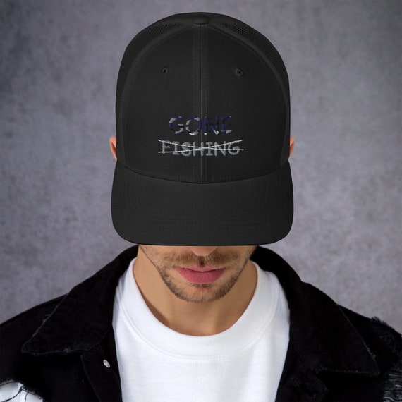 Gone Fishing Camo Clothing Gifts for Men Trucker Baseball Cap Hat 
