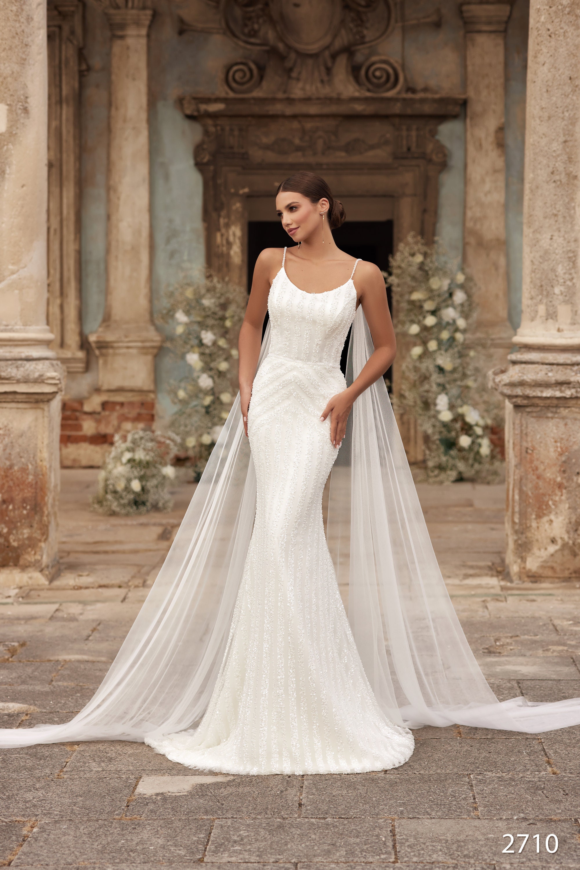 Beaded a line gown deals