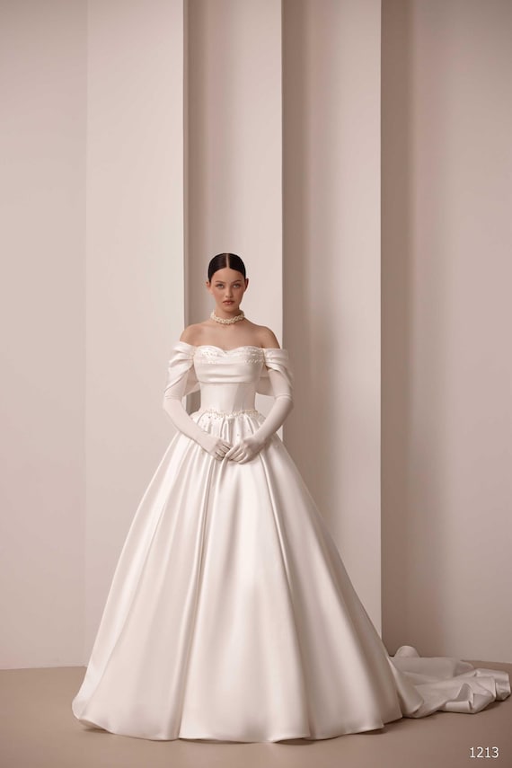 strapless open back dress Strapless Princess Style Lace Ball Gown Wedding Dress main image 0