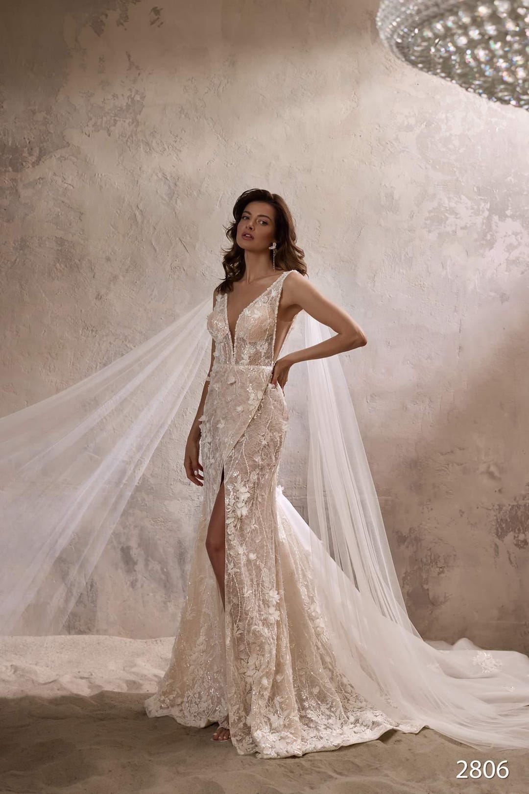Robe de mariée fourreau 2025 Robe de mariée rose pâle à décolleté