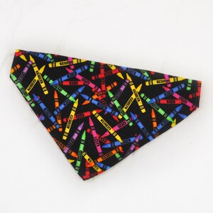 Crayon Bandana | Dog Bandana | Cat Bandana | Pencil Bandana | Over The Collar Dog Bandana | Elastic Bandanas | Pet Gifts
