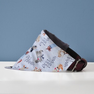 Best Friends Bandanas | Dog Bandana | Cat Bandana | Over The Collar Dog Bandana | Elastic Bandanas | Pet Gifts