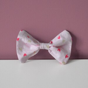Heart Bow Tie | Pet Bow Tie | Valentine&#39;s Day Bow Tie | Pink Bow Tie | Dog Bow Tie | Pet Gifts