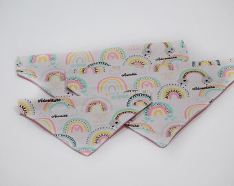 Regenbogen Bandana | Hundehalstuch | Katzen Bandana | Über dem Kragen Hundehalstuch | Elastische Bandanas | Haustier Geschenke