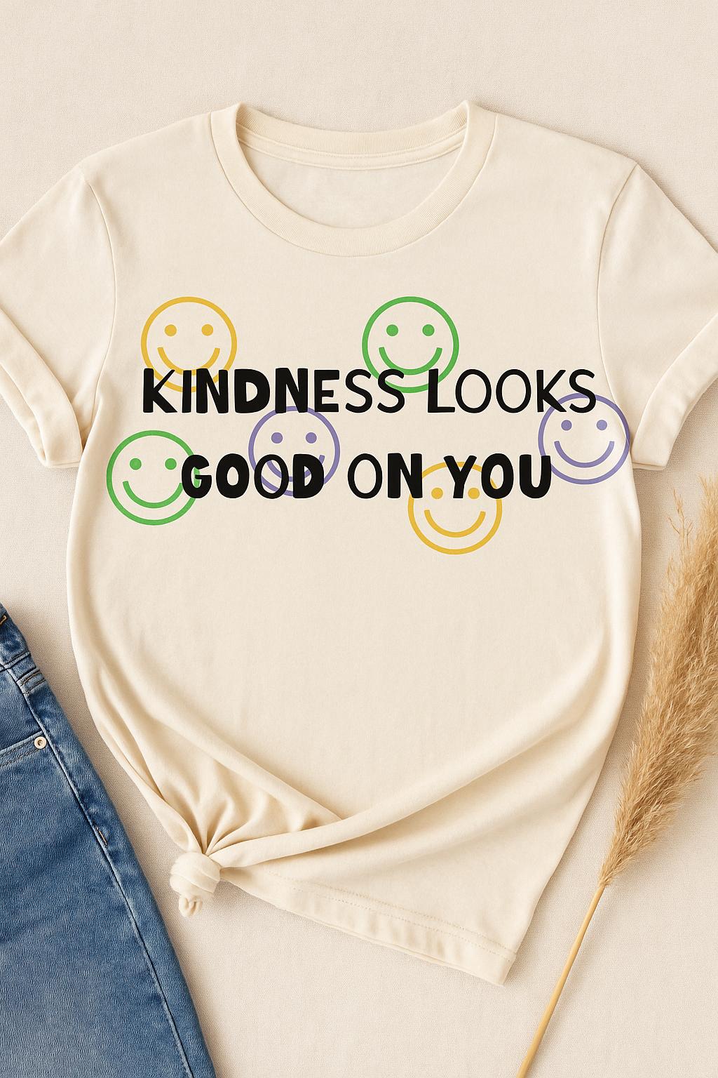 Kindness Looks Good SVG PNG | Positive Quote Smiley Face Design ...