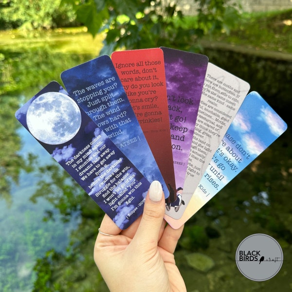 KPOP bookmark | lyric quotes | booklover | paper bookmark