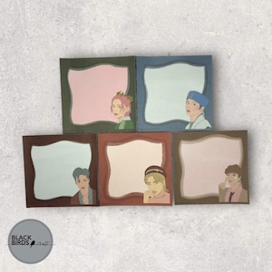 Stray Kids Notepad | KPOP loose notepad (8 x 8 cm) | handmade stationary