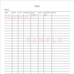 Vitals Log/Tracker