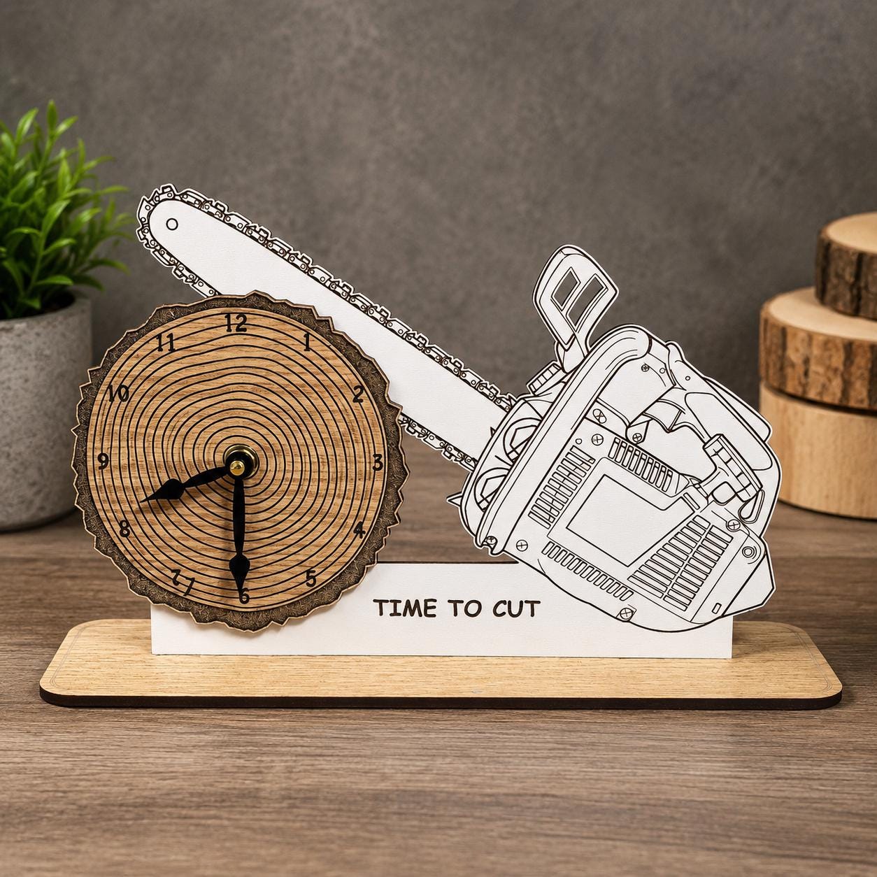 Chainsaw Clock SVG - Etsy