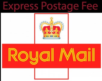 Royal Mail Express delivery fee , exchange postage fee, next day delivery fee, same day dispatch for next day delivery fee