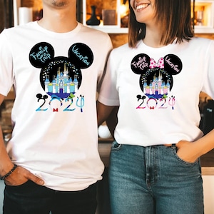 Disney family trip 2024 mickey minnie head tshirt, family vacation, Mickey and Minnie disney tshirt, Disney Family and couple tshirt,