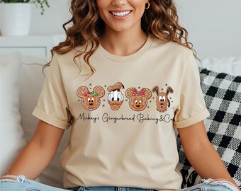 Disney Gingerbread Christmas T-shirt, Mickey Holiday Baking Tee | GCH 124