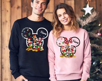 Personalized Christmas Family Sweatshirt: Mouse & Friends Matching Outfit | GCH 172