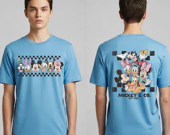 Mickey & Co. Disney Friends 2026 Mickey, Minnie and friends both sided T-shirt, Disney Trip Shirt, Disney Friends Tee | D2026-29