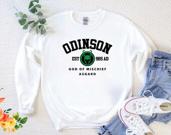 Odinson Sweatshirt – Loki, God of Mischief, Unisex Cotton Blend
