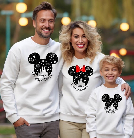 Sudadera a juego familiar de Disneyland Paris 2025, sudaderas de