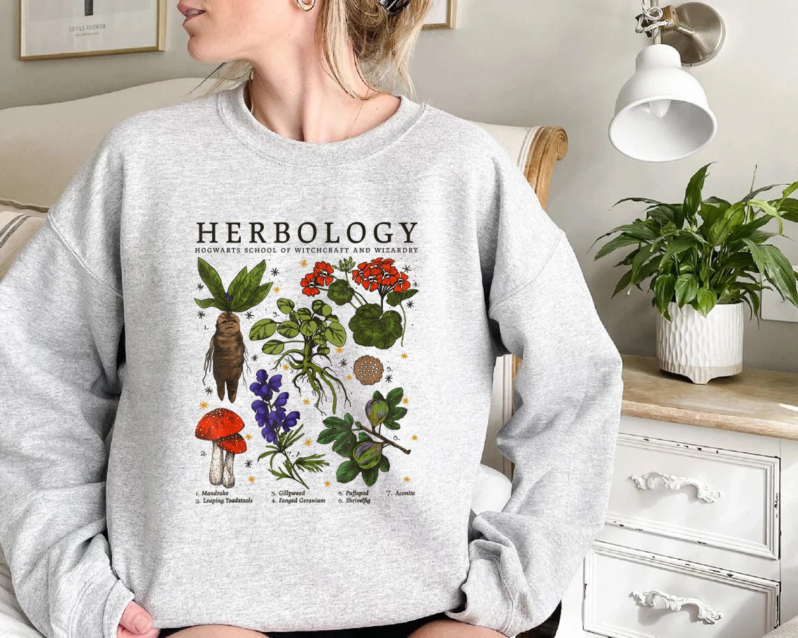 Herbology Plants Sweatshirt Gardening Botanical Plant Lover Magic Wizard Gift Sweatshirts