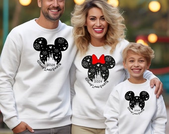 Disneyland Paris  2024 Family Matching Sweatshirt, Disney vacation sweatshirts, Name sweatshirts