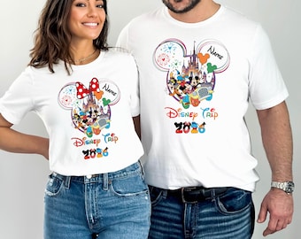 Personalized Disney Trip 2026 T-Shirt, Family Vacation Tee | D01