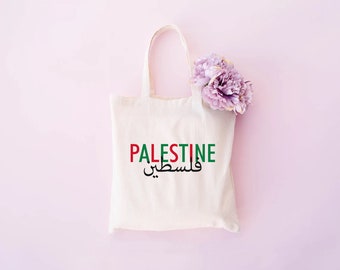 Palestine Flag Tote Bag: Personalized Cotton Shopping Bag