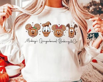 Disney Gingerbread Christmas Sweatshirt, Holiday Baking Sweater | CH 124