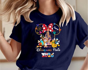 Personalized Disneyland Paris T-Shirt 2026 Mickey Minnie Family Gift Shirt | D08