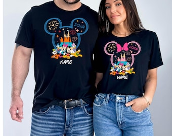 Camiseta personalizada Disney Family Trip Castle 2026, camiseta de vacaciones con temática de París / Camiseta retro con castillo colorido / D2026-13