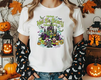 Not so scary Disney Halloween Party Shirt, Mouse & Friends Halloween Tee, Not So Scary Halloween Party Shirt, Spooky Season Family | H-75