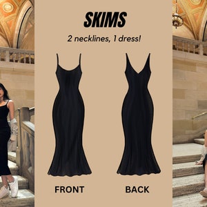 SKIMS dress PDF sewing pattern | Bodycon  dress pattern maxi camisole knit dress, spaghetti straps women sexy dress pattern | beginner easy