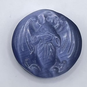 Cat’s Eye carved Stone Bat pendant