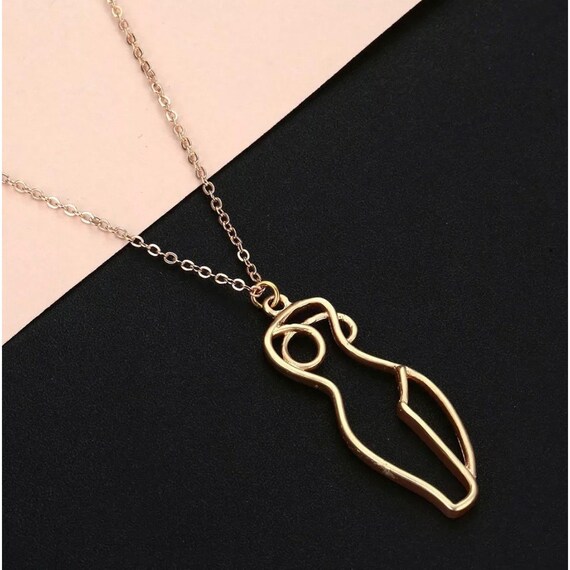 Female cheap silhouette necklace