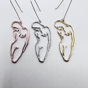 Woman silhouette earrings