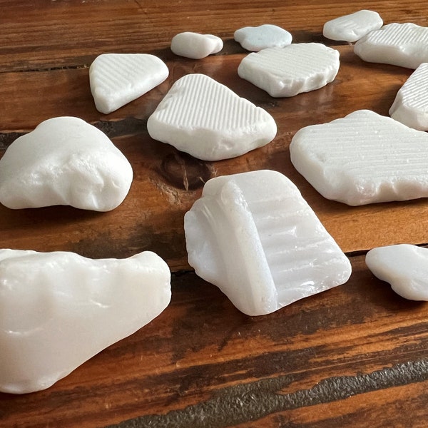 Victorian Scottish White Milk Sea Glass