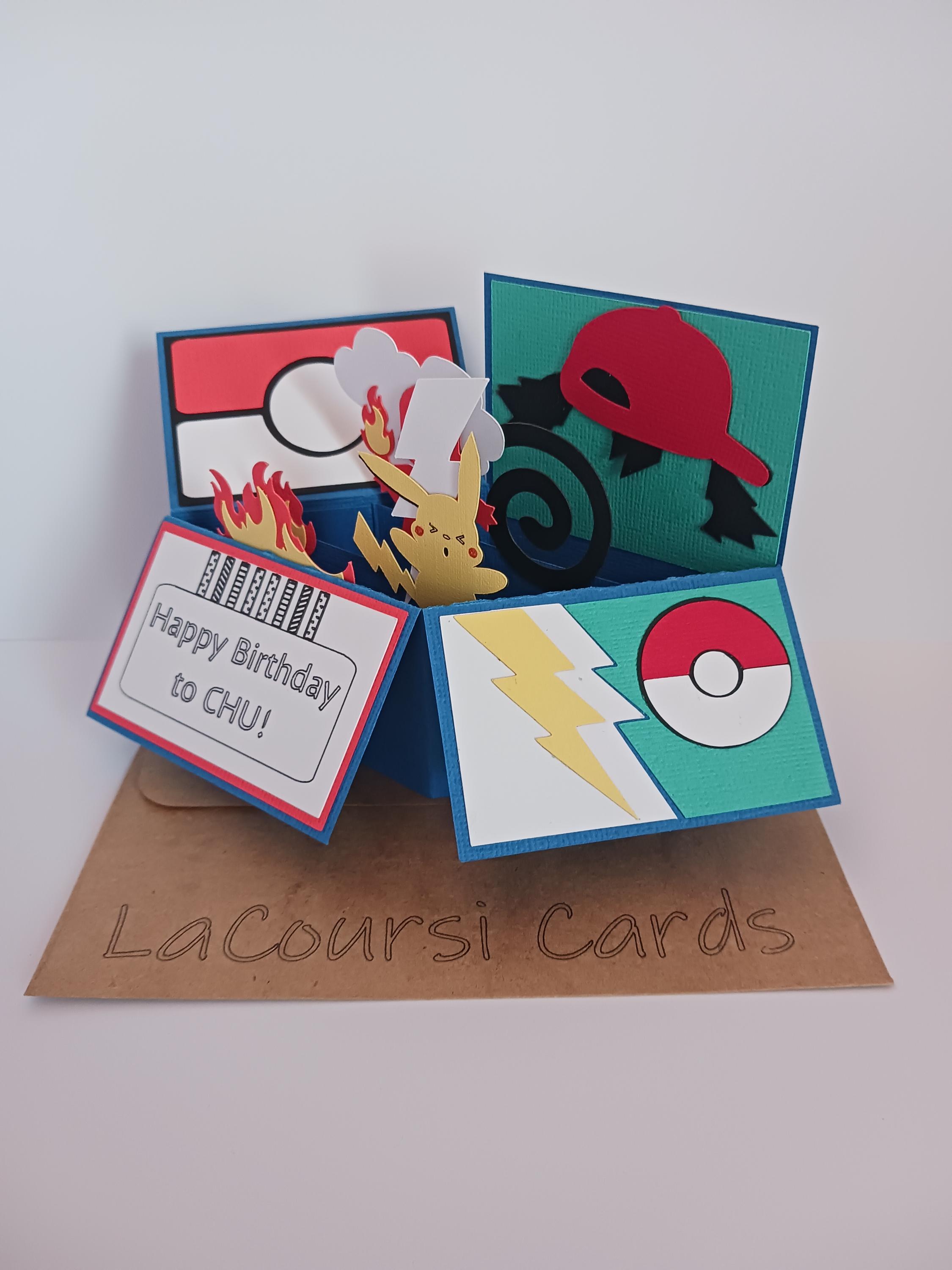 Fire Anime Birthday Card Pop up Box Card Anime Lover Gift 3D Birthday ...
